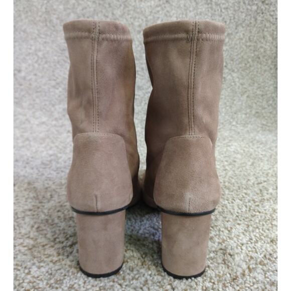 Stuart Weitzman Margot 75 Taupe Suede Ankle Booties | Size 9 - Picture 4 of 14